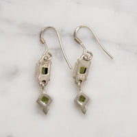 Leafy-Green Peridot & Sterling Silver Drop Earrings