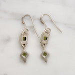 Leafy-Green Peridot & Sterling Silver Drop Earrings