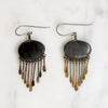 Boho Stone & Silver Fringe Earrings