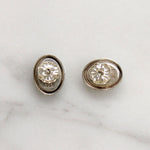 Turquoise & Silver Inlay Stud Earrings