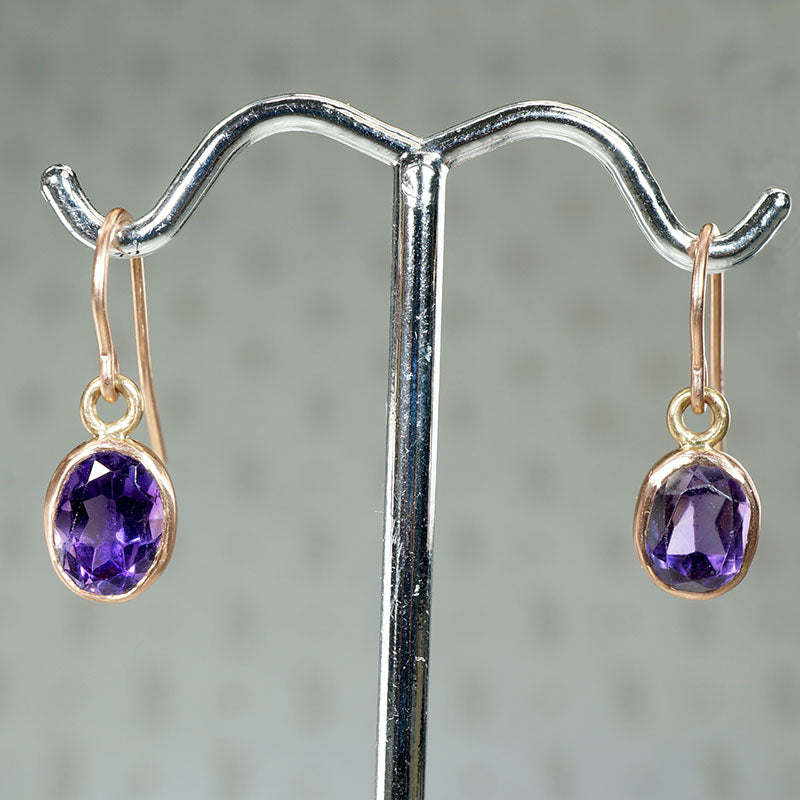 Darling Edwardian amethyst drop earrings