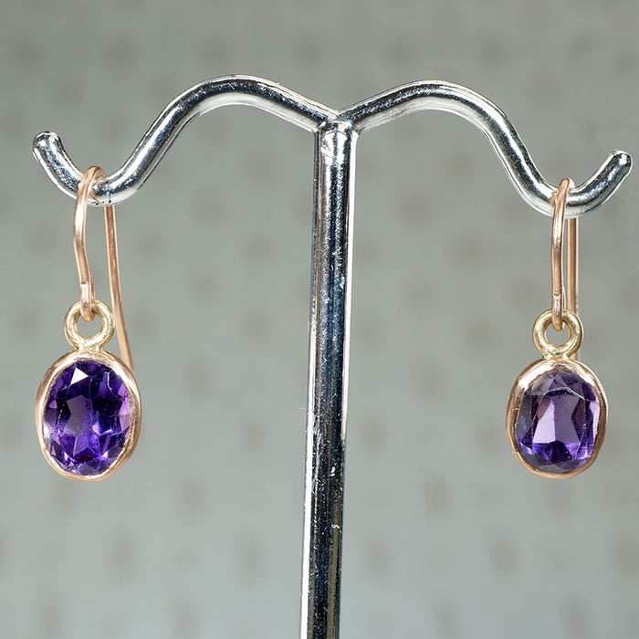Darling Edwardian amethyst drop earrings