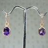 Darling Edwardian amethyst drop earrings