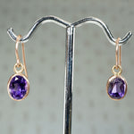 Darling Edwardian amethyst drop earrings