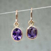 Darling Edwardian amethyst drop earrings