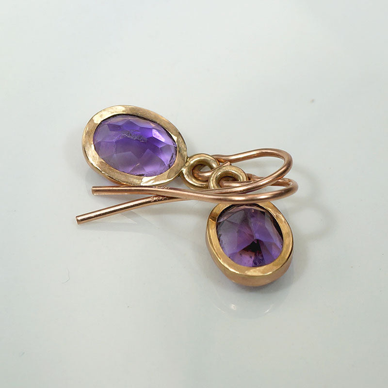 Darling Edwardian amethyst drop earrings