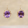 Romantic 1950s Amethyst & Gold Earrings