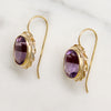 Romantic 1950s Amethyst & Gold Earrings