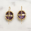 Romantic 1950s Amethyst & Gold Earrings