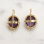 Romantic 1950s Amethyst & Gold Earrings