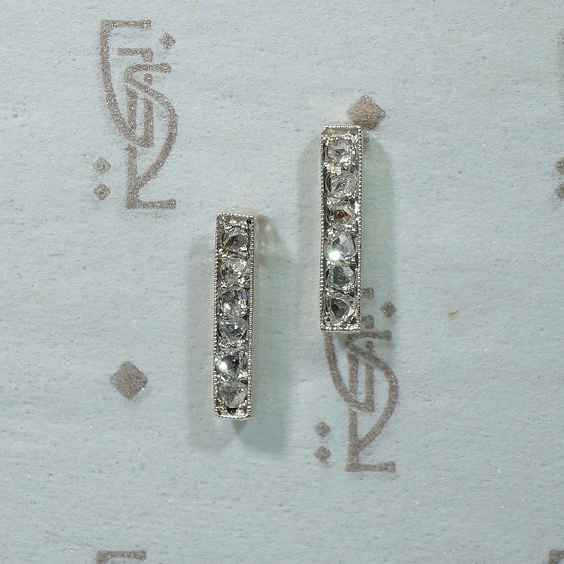 Fab Rose Cut Diamond Stud Earrings