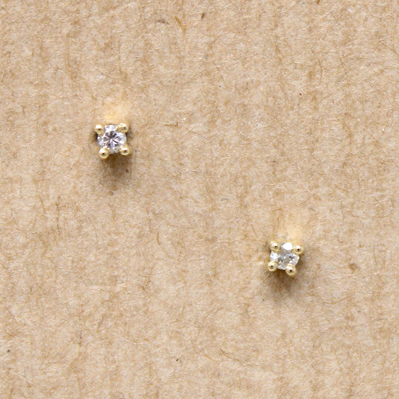 Tiny Vintage Diamond Stud Earrings