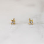 Tiny Vintage Diamond Stud Earrings