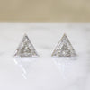 Scintillating Triangle-Shaped Diamond Stud Earrings