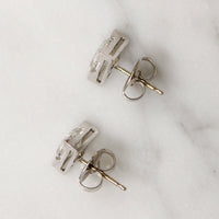 Scintillating Triangle-Shaped Diamond Stud Earrings