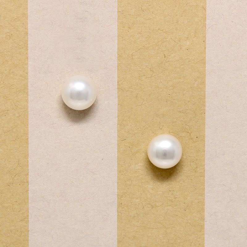 Vintage Freshwater Pearls In Sterling Studs