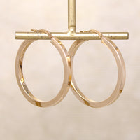 Italian 14k Gold Hoop Earrings Marked Milor