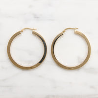 Italian 14k Gold Hoop Earrings Marked Milor