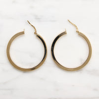 Italian 14k Gold Hoop Earrings Marked Milor