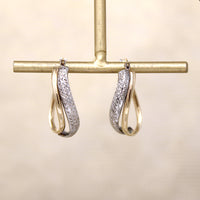 Sassy New Wave Sterling & Gold Hoop Earrings