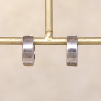Vintage Sterling Silver Huggies Hoop Earrings