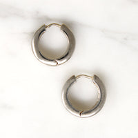 Vintage Sterling Silver Huggies Hoop Earrings