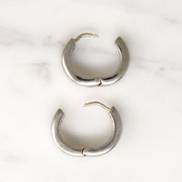 Vintage Sterling Silver Huggies Hoop Earrings