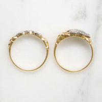 Cupid & Hearts Two-Tone Gold & Diamond Bridal Set