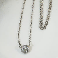 Dazzling 1/2 Carat Old Mine Diamond in Platinum Pendant