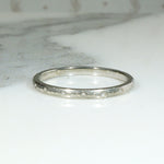 White Gold Wedding Band with Classic Deco Chevron Pattern