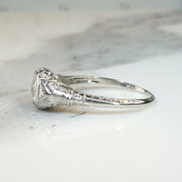 Refined Edwardian 1/2 Carat Diamond & Platinum Solitaire
