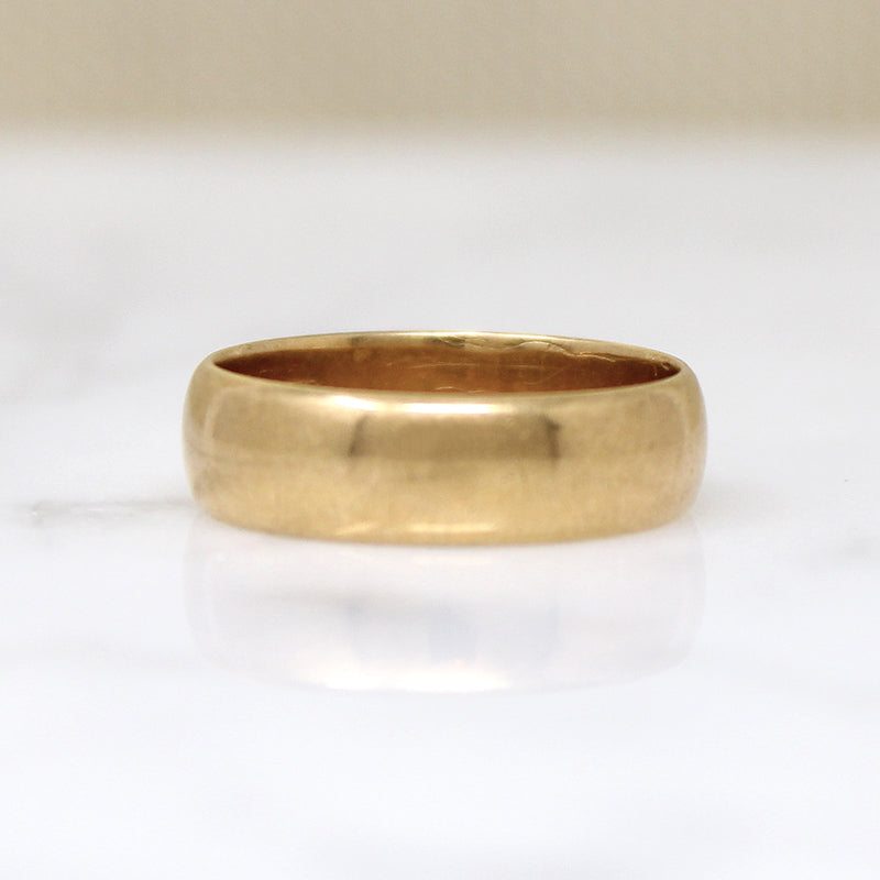 Buttery Little 18ct English Gold Wedding Band