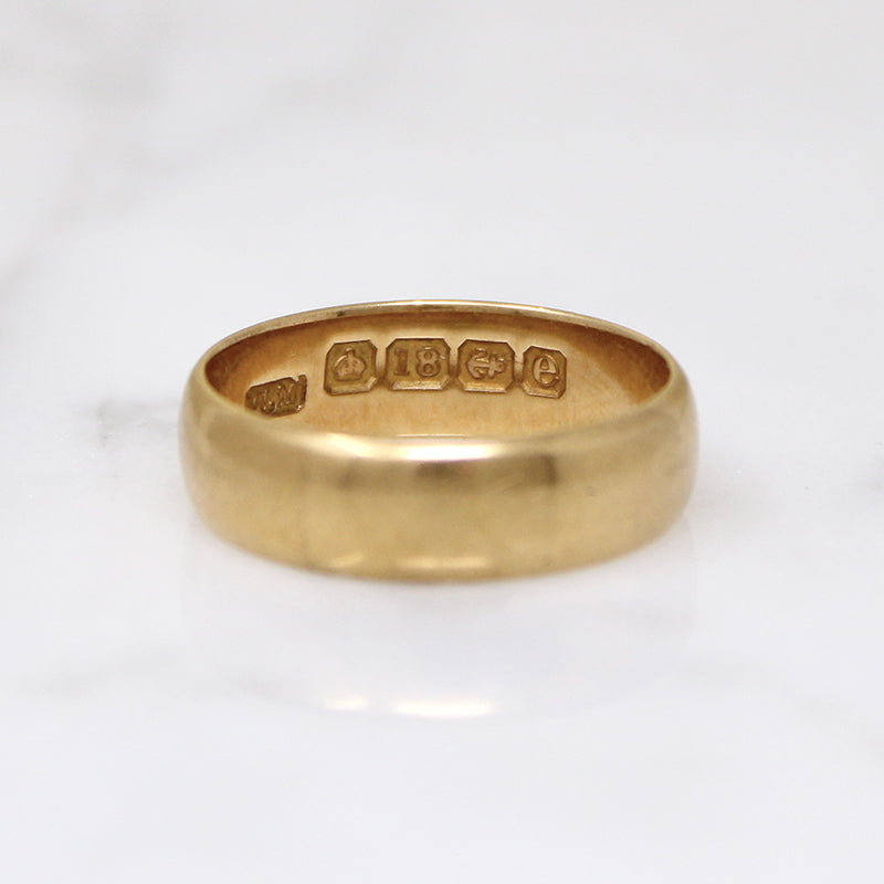 Buttery Little 18ct English Gold Wedding Band