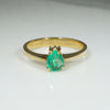 Pear Shape Emerald Solitaire in 18k