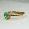 Pear Shape Emerald Solitaire in 18k