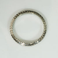 Beautifully Detailed White Gold Wheat Band by Belias