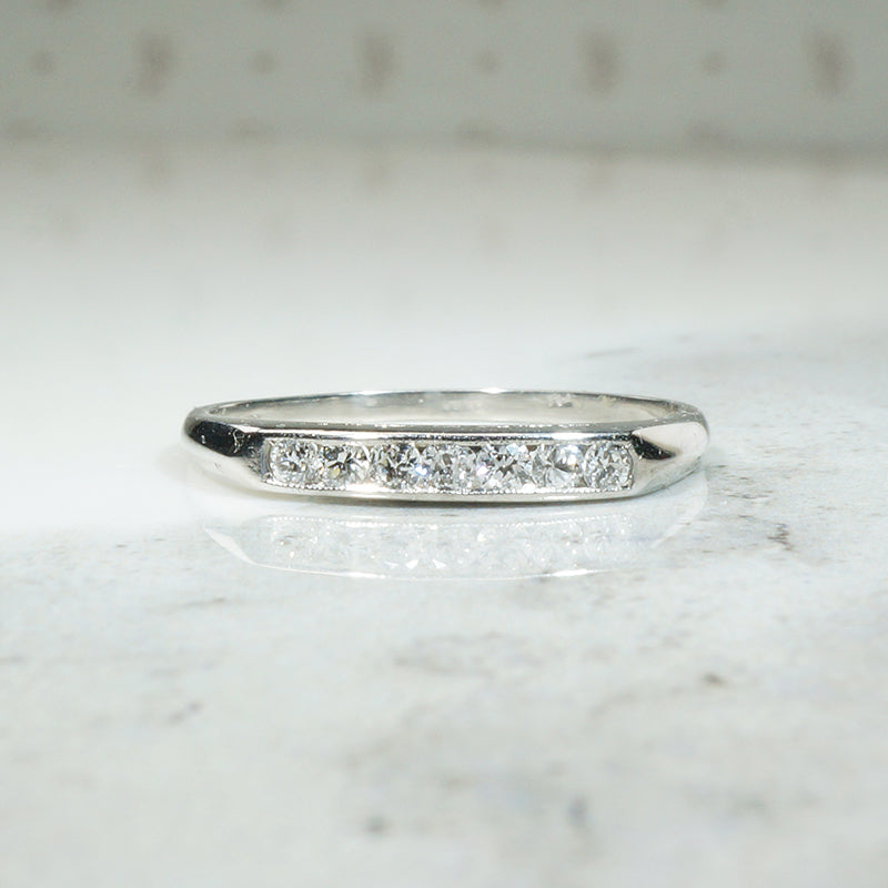 Platinum Channel Set Diamond Band