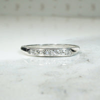 Platinum Channel Set Diamond Band