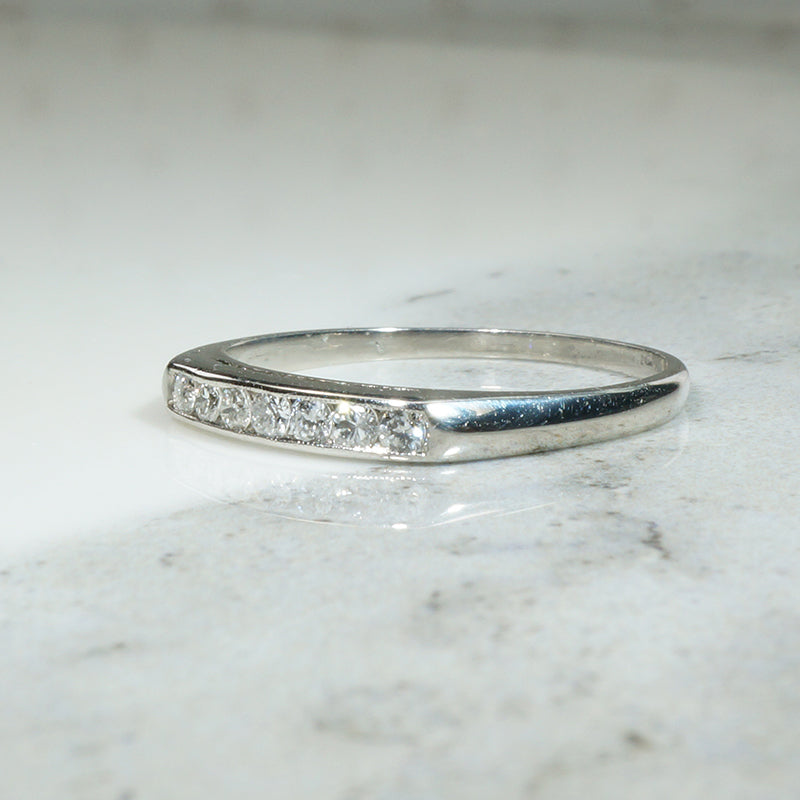 Platinum Channel Set Diamond Band