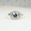 Lovely White Gold Filigree Sapphire Ring