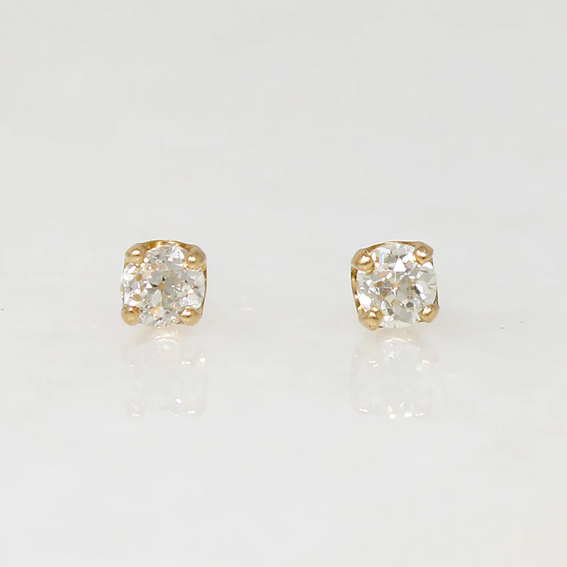 Old Mine Cut .50tcw Diamond Stud Earrings