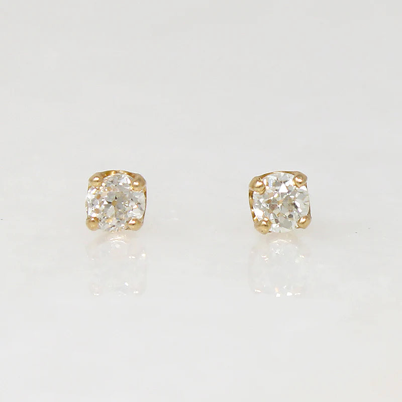 Old Mine Cut .50tcw Diamond Stud Earrings