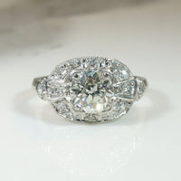 Dazzling 1930s Diamond & Platinum Deco Engagement Ring