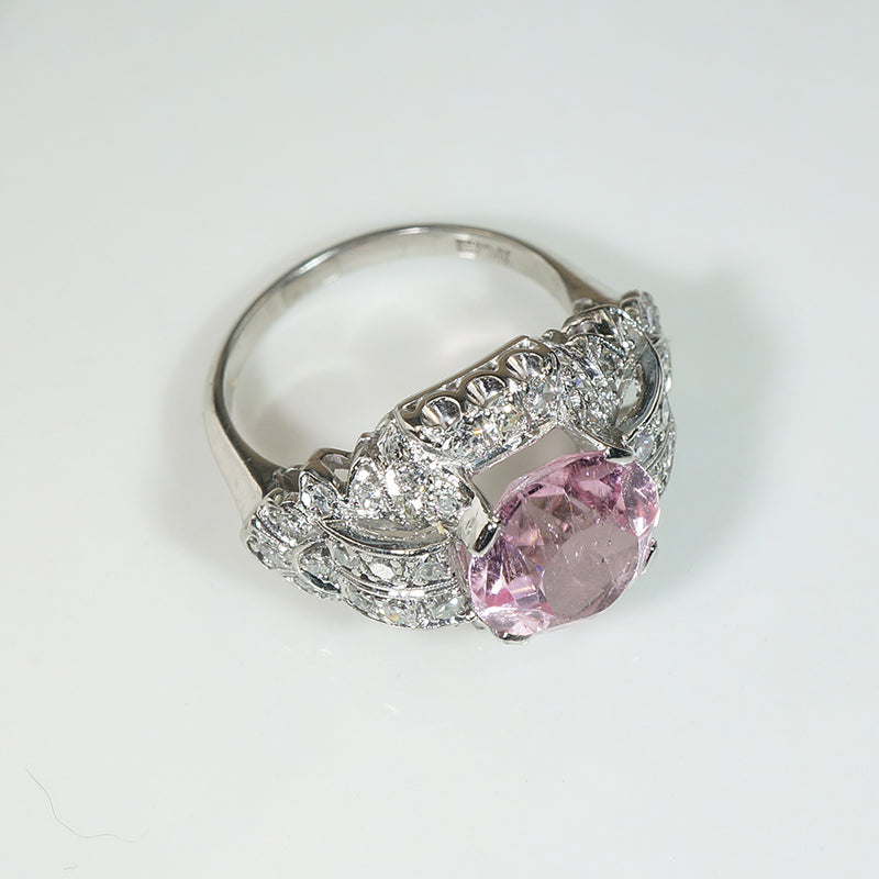 Ravishing Edwardian Tourmaline & Diamond Ring