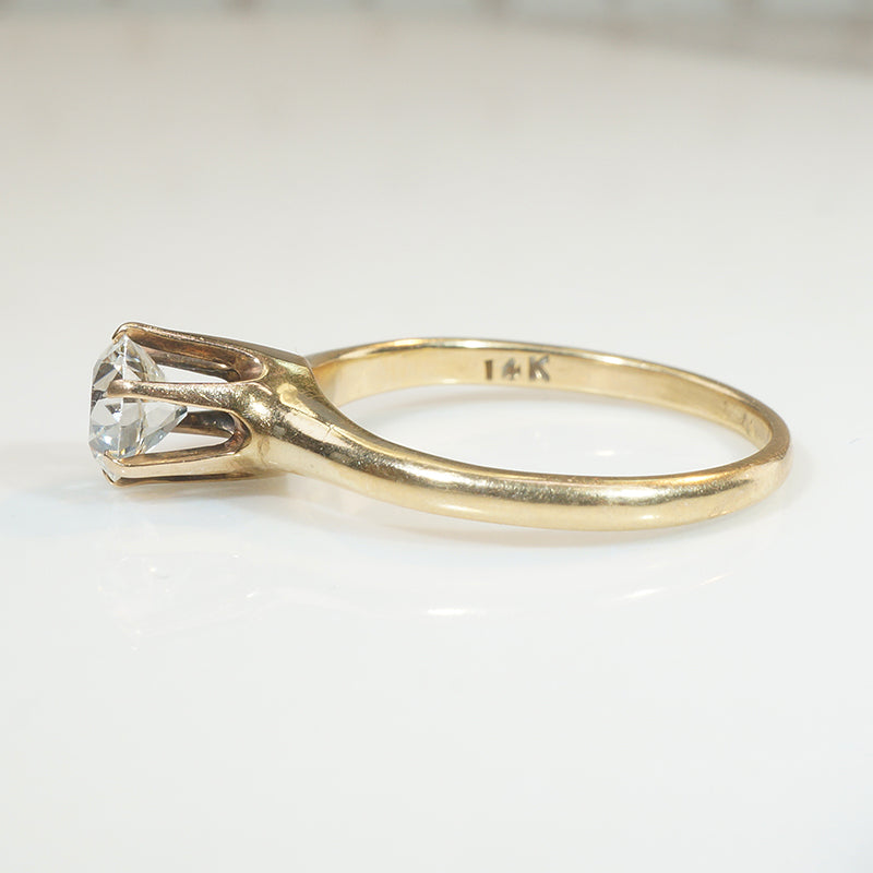 Gorgeous Gold OEC Diamond Solitaire