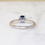 Sophisticated Mid Century Sapphire Solitaire Ring