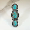 Sublime Blue-Green Turquoise in Silver Statement Ring