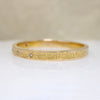 Marion & Tillie's Engraved Gold & Diamond Bangle 
