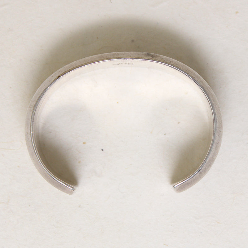 Dramatic Ridged Sterling Silver Cuff Signed "MB"