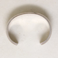 Dramatic Ridged Sterling Silver Cuff Signed "MB"